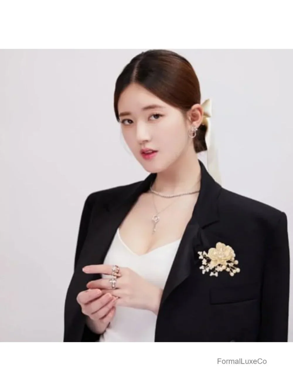 Resin Flower Brooch Set with Hair Clips for Women Girls Party Accessories